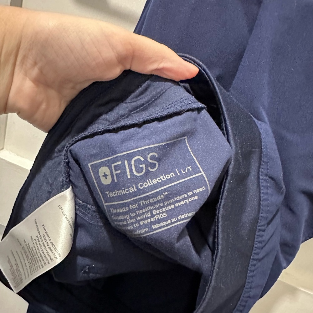 Figs Navy Blue Technical Collection Scrub Pants